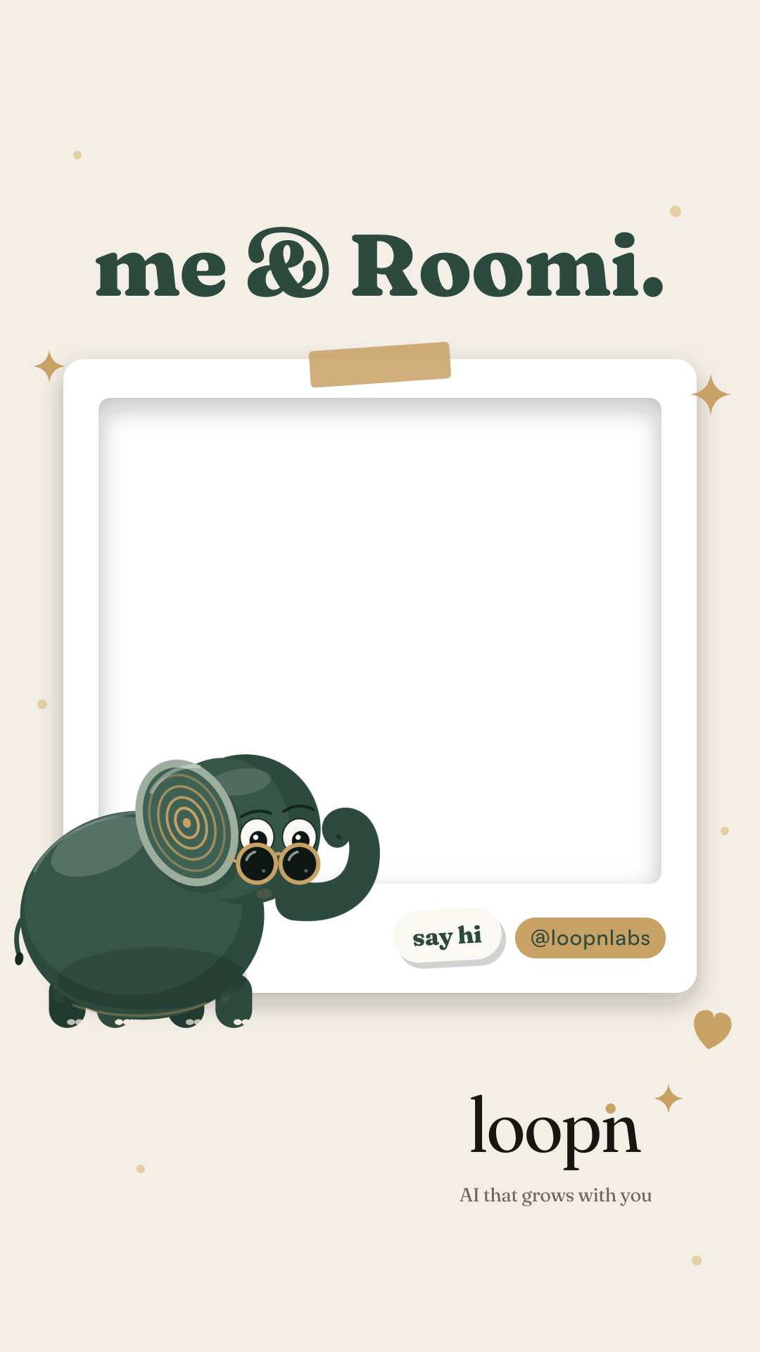 Me and Roomi, paper frame
